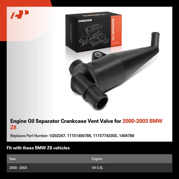 Engine Oil Separator Crankcase Vent Valve for 2000-2003 BMW Z8