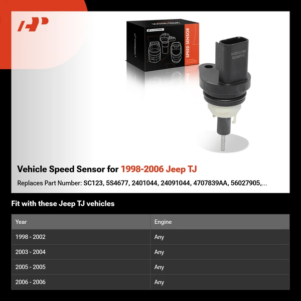 Vehicle Speed Sensor for 1998-2006 Jeep TJ
