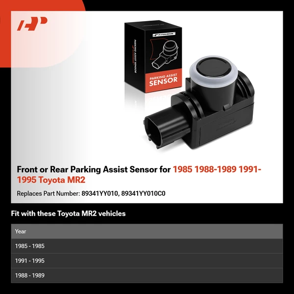 Front or Rear Parking Assist Sensor for 1985 1988-1989 1991-1995 Toyota MR2