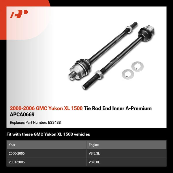 2000-2006 GMC Yukon XL 1500 Tie Rod End Inner A-Premium APCA0669