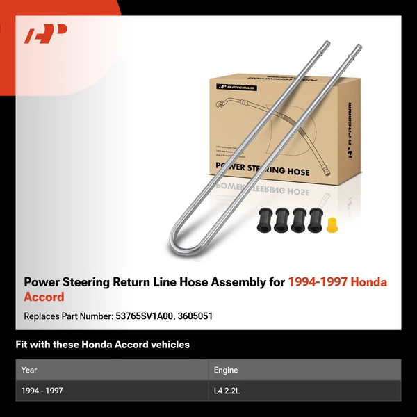 Power Steering Return Line Hose Assembly for 1994-1997 Honda Accord