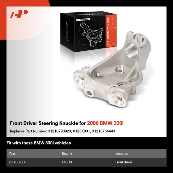 Front Driver Steering Knuckle for 2006 BMW 330i