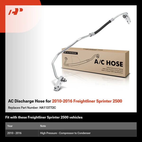 AC Discharge Hose for 2010-2016 Freightliner Sprinter 2500