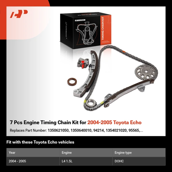 7 Pcs Engine Timing Chain Kit for 2004-2005 Toyota Echo
