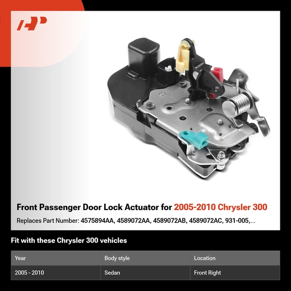Front Passenger Door Lock Actuator for 2005-2010 Chrysler 300