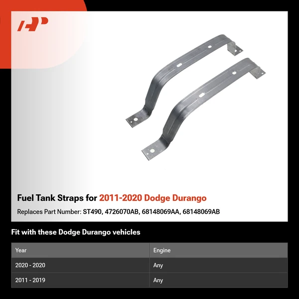Fuel Tank Straps for 2011-2020 Dodge Durango