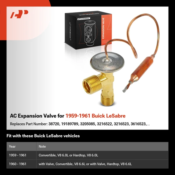 AC Expansion Valve for 1959-1961 Buick LeSabre