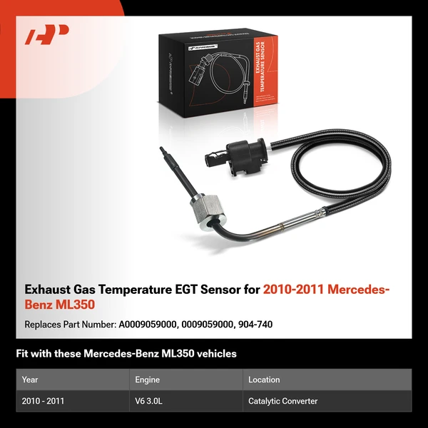 Exhaust Gas Temperature EGT Sensor for 2010-2011 Mercedes-Benz ML350