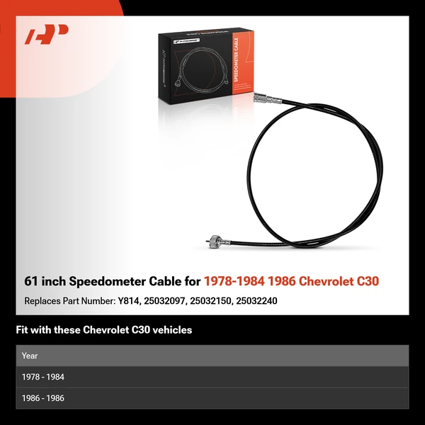 61 inch Speedometer Cable for 1978-1984 1986 Chevrolet C30