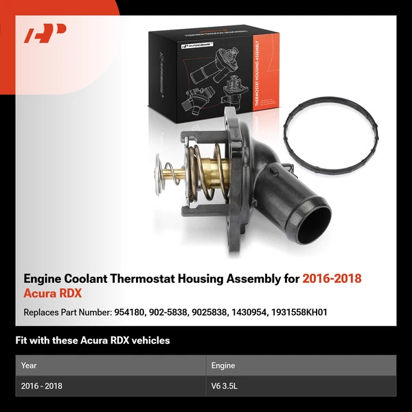 Engine Coolant Thermostat Housing Assembly for 2016-2018 Acura RDX