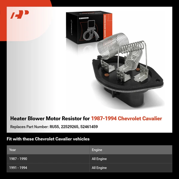 Heater Blower Motor Resistor for 1987-1994 Chevrolet Cavalier