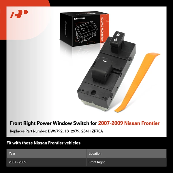Front Right Power Window Switch for 2007-2009 Nissan Frontier