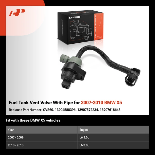 Fuel Tank Vent Valve With Pipe for 2007-2010 BMW X5