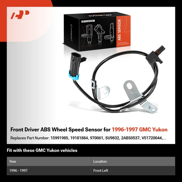 Front Driver ABS Wheel Speed Sensor for 1996-1997 GMC Yukon