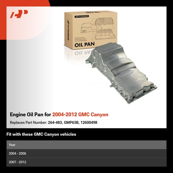 Engine Oil Pan for 2004-2012 GMC Canyon
