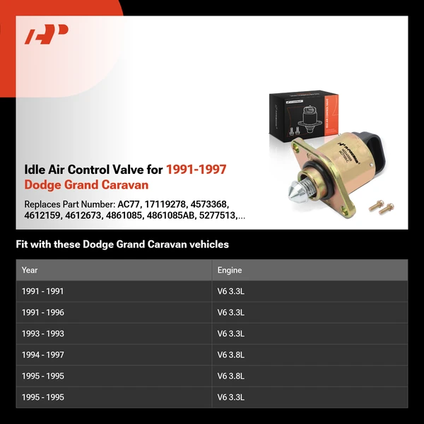 Idle Air Control Valve for 1991-1997 Dodge Grand Caravan
