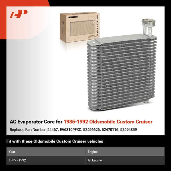 AC Evaporator Core for 1985-1992 Oldsmobile Custom Cruiser