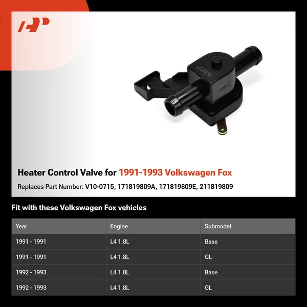Heater Control Valve for 1991-1993 Volkswagen Fox