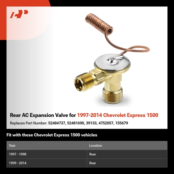 Rear AC Expansion Valve for 1997-2014 Chevrolet Express 1500