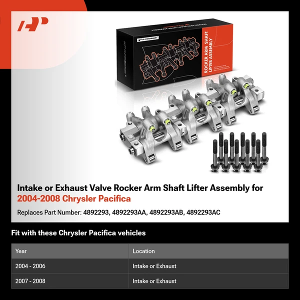 Intake or Exhaust Valve Rocker Arm Shaft Lifter Assembly for 2004-2008 Chrysler Pacifica