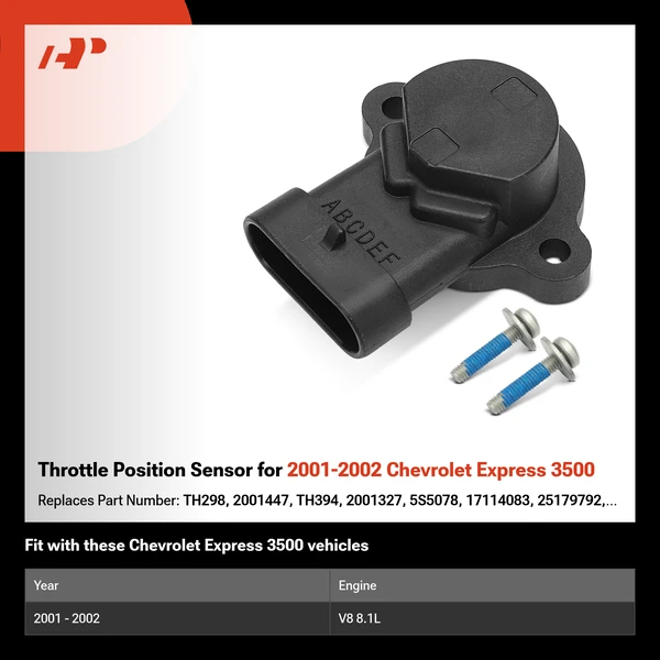 Throttle Position Sensor for 2001-2002 Chevrolet Express 3500