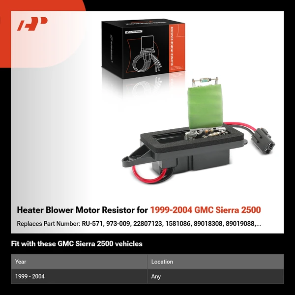 Heater Blower Motor Resistor for 1999-2004 GMC Sierra 2500