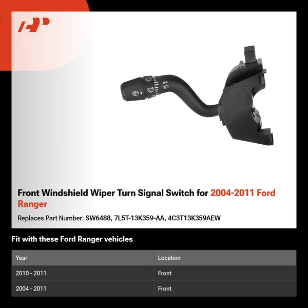 Front Windshield Wiper Turn Signal Switch for 2004-2011 Ford Ranger