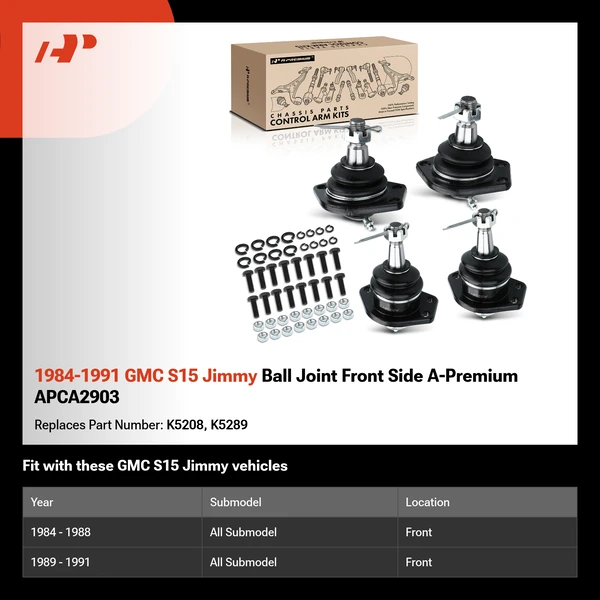 1984-1991 GMC S15 Jimmy Ball Joint Front Side A-Premium APCA2903