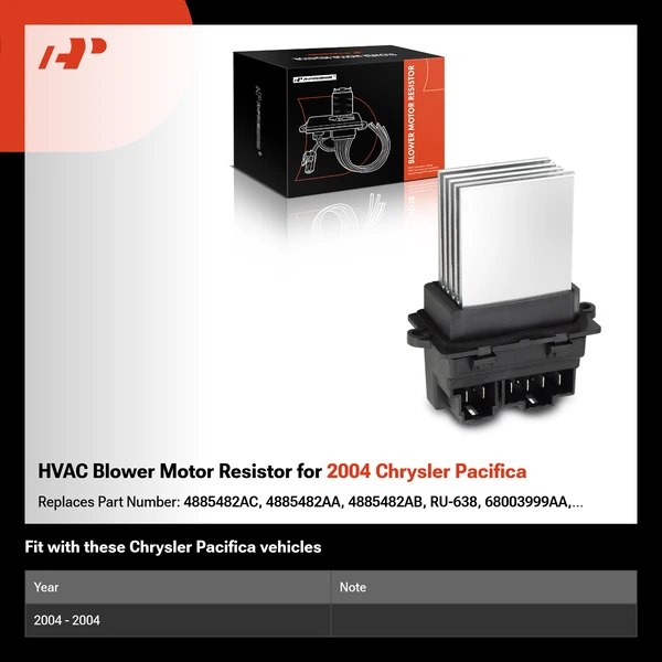 HVAC Blower Motor Resistor for 2004 Chrysler Pacifica
