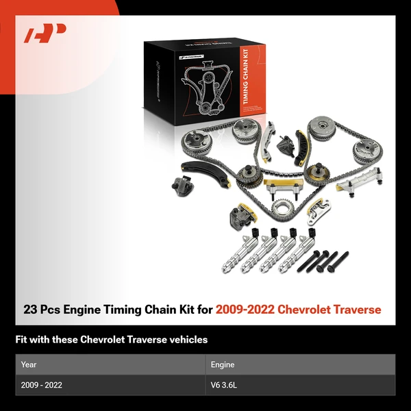 23 Pcs Engine Timing Chain Kit for 2009-2022 Chevrolet Traverse