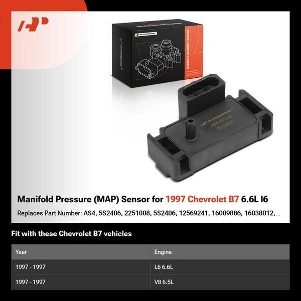 Manifold Pressure (MAP) Sensor for 1997 Chevrolet B7 6.6L l6