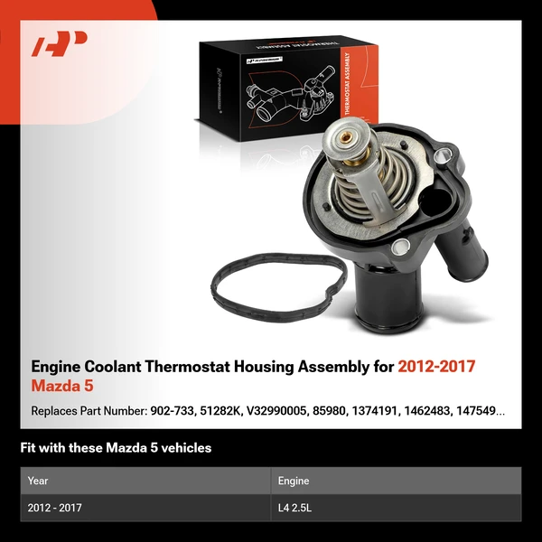 Engine Coolant Thermostat Housing Assembly for 2012-2017 Mazda 5