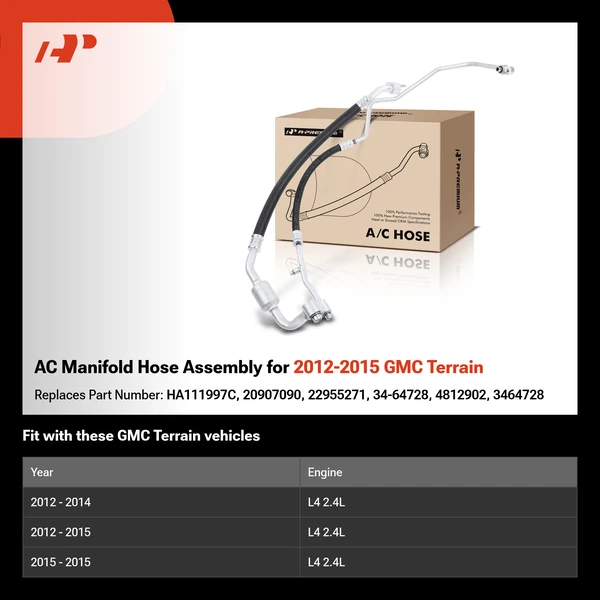 AC Manifold Hose Assembly for 2012-2015 GMC Terrain