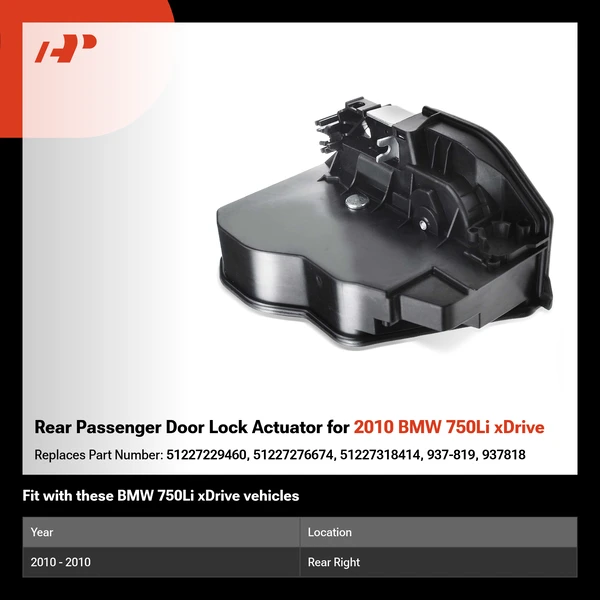 Rear Passenger Door Lock Actuator for 2010 BMW 750Li xDrive