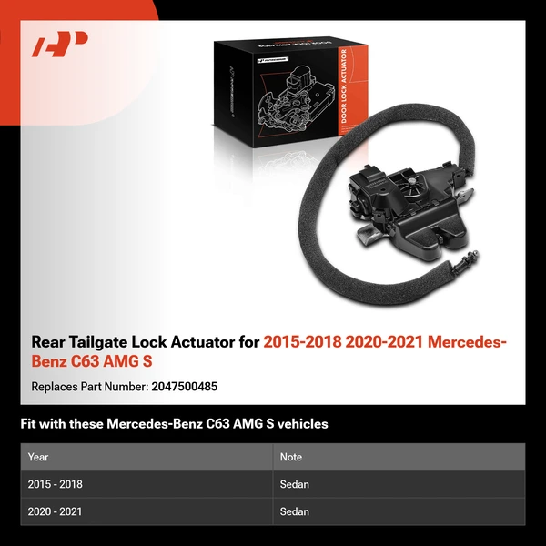 Rear Tailgate Lock Actuator for 2015-2018 2020-2021 Mercedes-Benz C63 AMG S