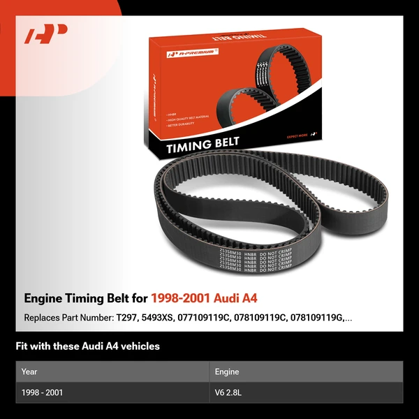 Engine Timing Belt for 1998-2001 Audi A4