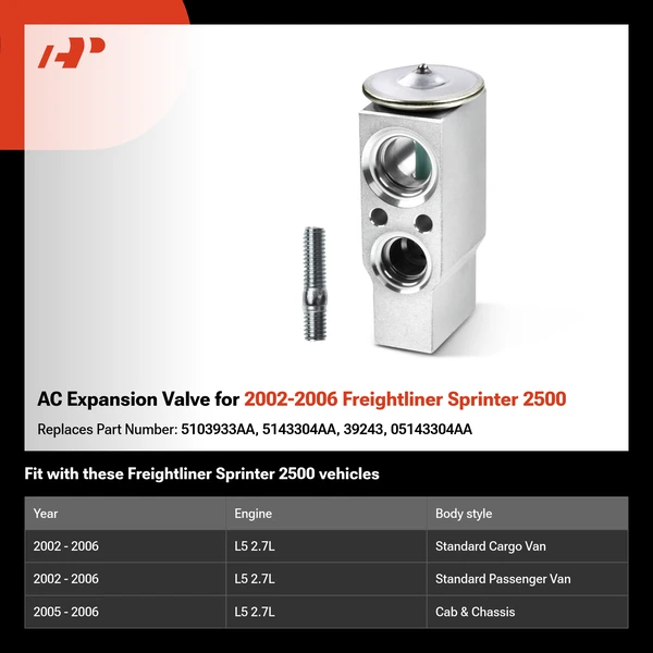 AC Expansion Valve for 2002-2006 Freightliner Sprinter 2500