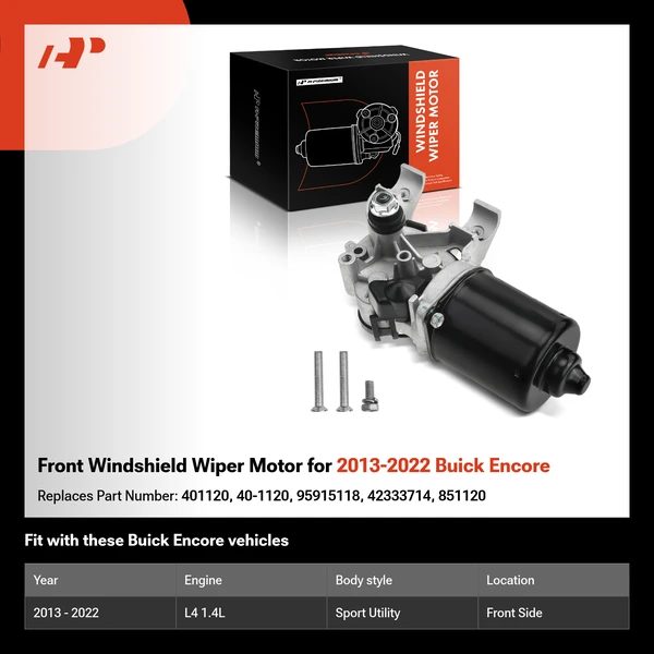 Front Windshield Wiper Motor for 2013-2022 Buick Encore