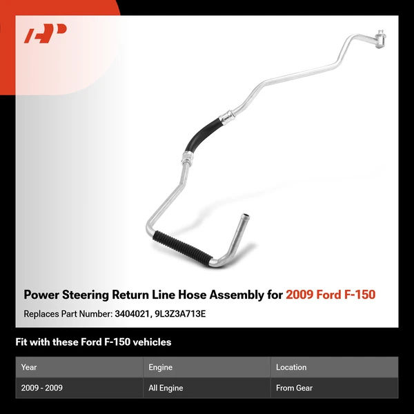 Power Steering Return Line Hose Assembly for 2009 Ford F-150