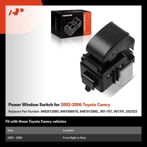 Power Window Switch for 2002-2006 Toyota Camry