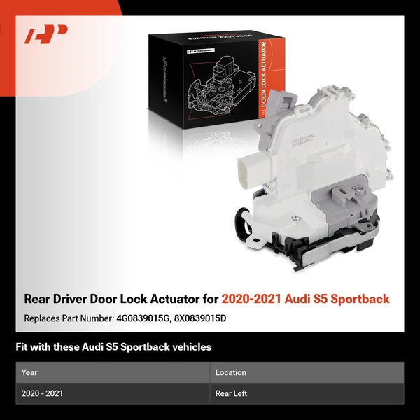 Rear Driver Door Lock Actuator for 2020-2021 Audi S5 Sportback