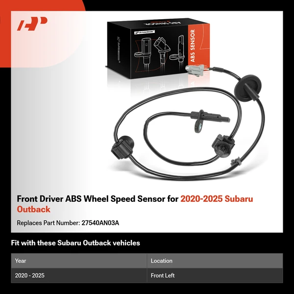 Front Driver ABS Wheel Speed Sensor for 2020-2025 Subaru Outback