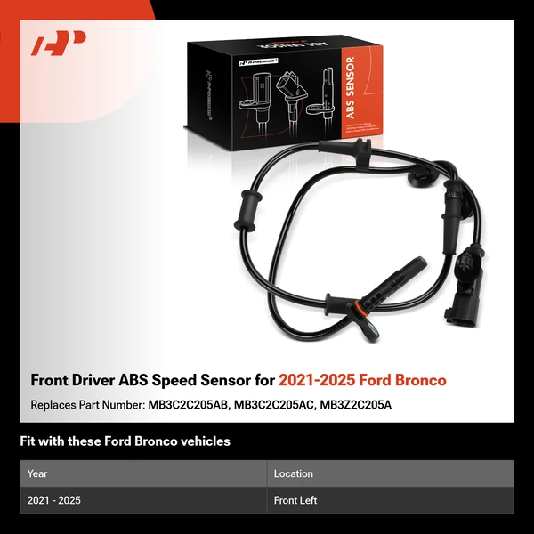 Front Driver ABS Speed Sensor for 2021-2025 Ford Bronco