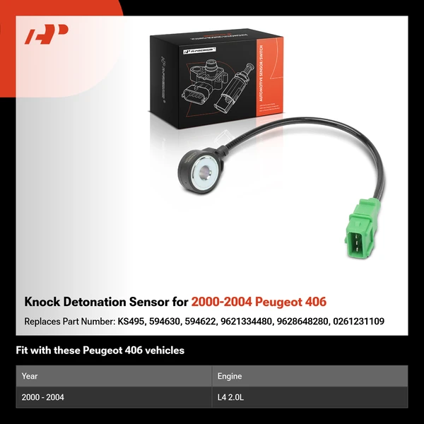 Knock Detonation Sensor for 2000-2004 Peugeot 406