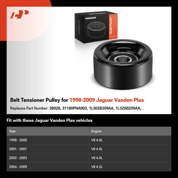 Belt Tensioner Pulley for 1998-2009 Jaguar Vanden Plas