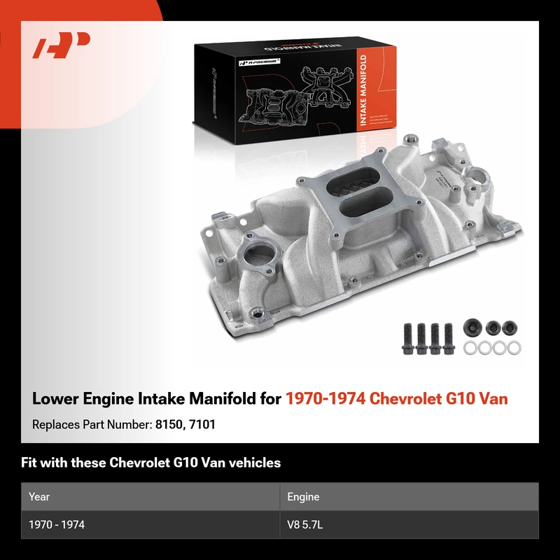 Lower Engine Intake Manifold for 1970-1974 Chevrolet G10 Van