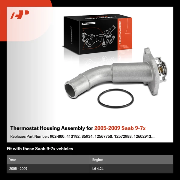 Thermostat Housing Assembly for 2005-2009 Saab 9-7x