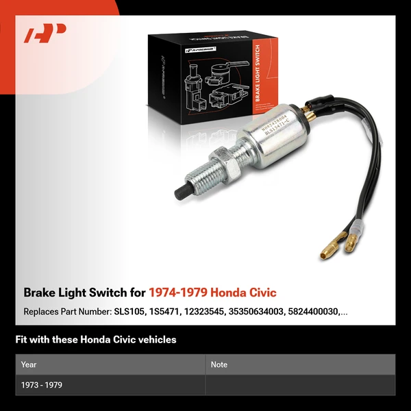 Brake Light Switch for 1974-1979 Honda Civic