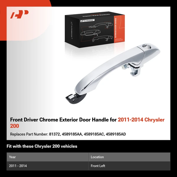 Front Driver Chrome Exterior Door Handle for 2011-2014 Chrysler 200