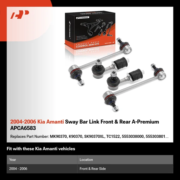 2004-2006 Kia Amanti Sway Bar Link Front & Rear A-Premium APCA6583